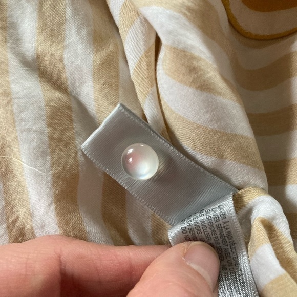 Simons Contemporaine Short Sleeve Mustard Crop Tie Shirt. Size S - Picture 7 of 8